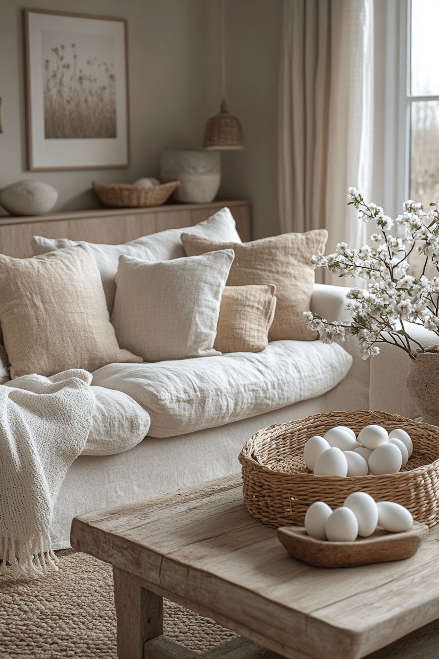 25 Easter Living Room Decor Ideas for a Colorful and Cozy Setup