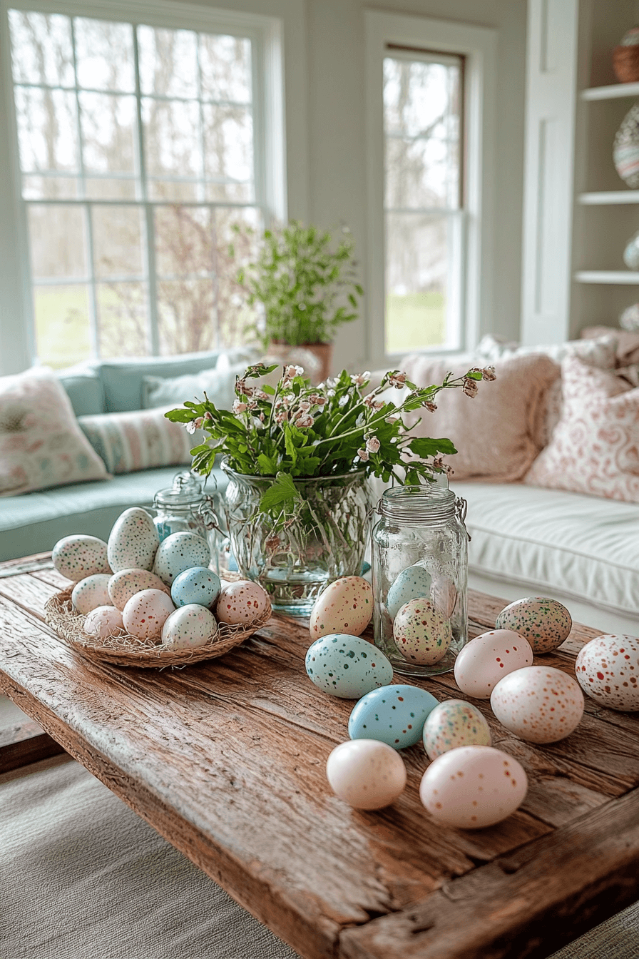 25 Easter Living Room Decor Ideas for a Colorful and Cozy Setup