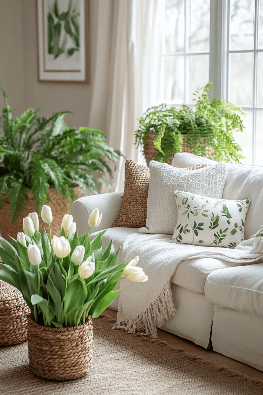 25 Easter Living Room Decor Ideas for a Colorful and Cozy Setup
