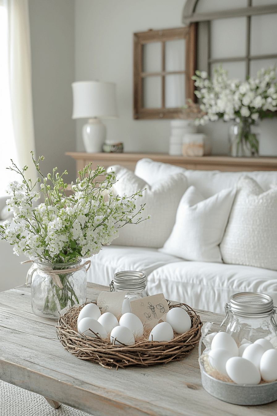 25 Easter Living Room Decor Ideas for a Colorful and Cozy Setup