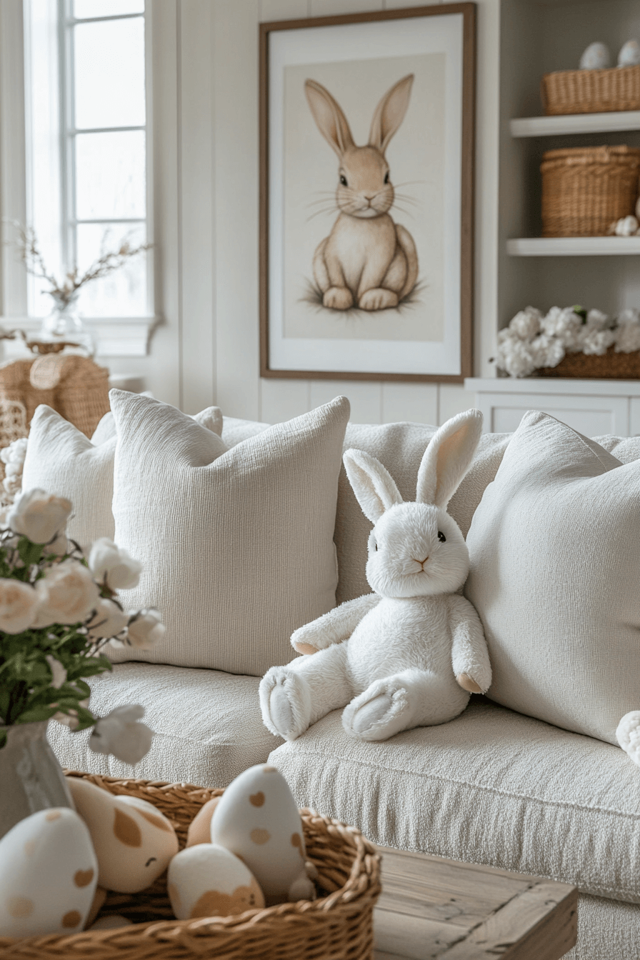 25 Easter Living Room Decor Ideas for a Colorful and Cozy Setup