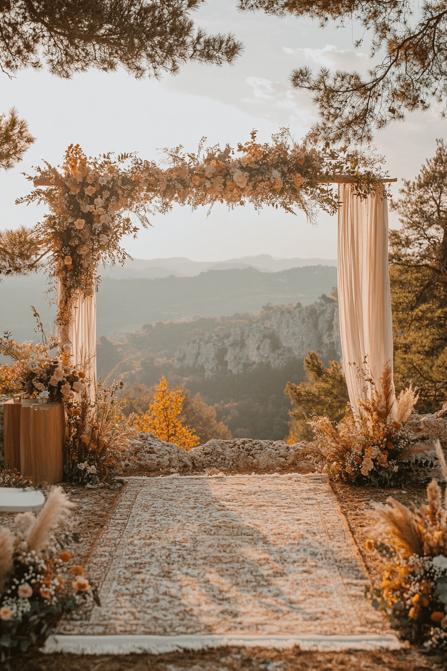27+ Boho Wedding Arch Ideas to Add Magic to Your Vows