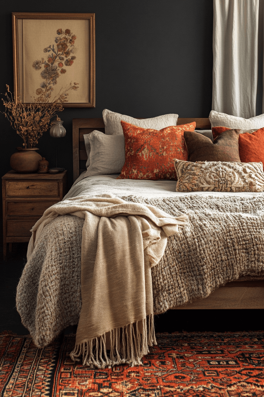 25+ Dark Boho Bedroom Designs for a Space That Feels Chic and Inviting