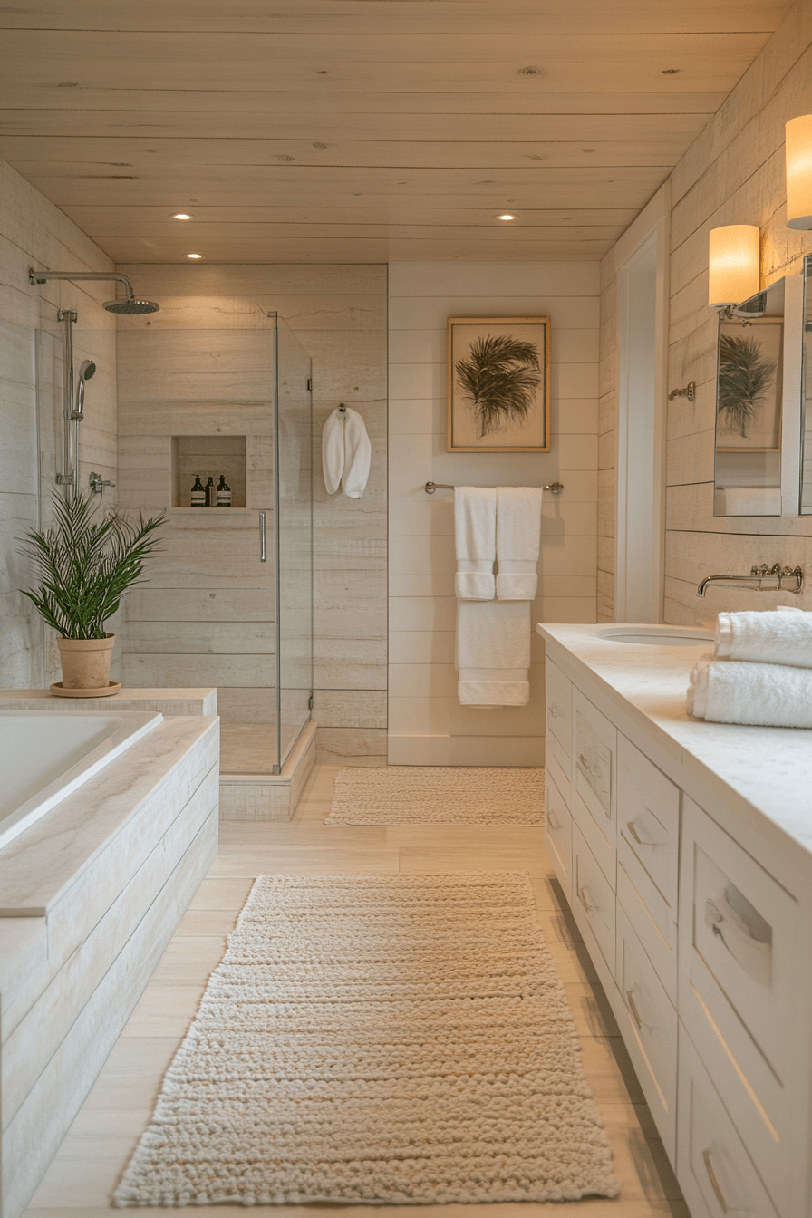 29 Dreamy Beach House Bathroom Ideas That Will Make You Feel Like You're On Vacation Every Day
