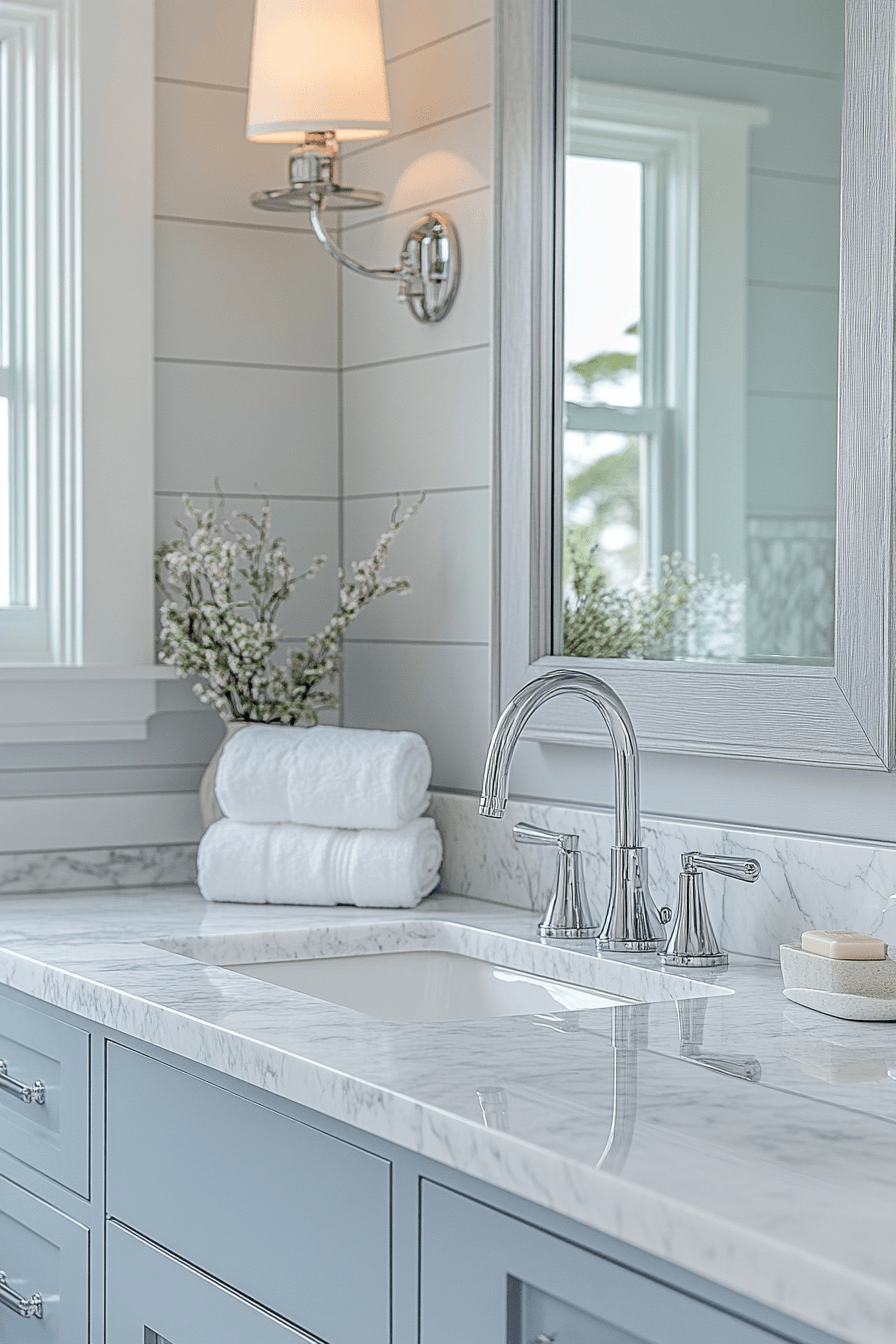 29 Dreamy Beach House Bathroom Ideas That Will Make You Feel Like You're On Vacation Every Day