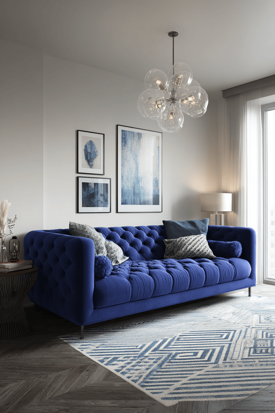 29 Brilliant Blue Couch Living Room Ideas That Will Transform Your Space Into A Statement Haven