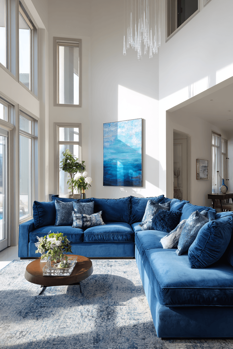29 Brilliant Blue Couch Living Room Ideas That Will Transform Your Space Into A Statement Haven