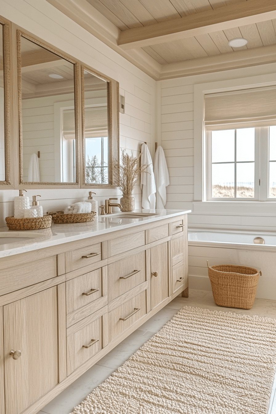 29 Dreamy Beach House Bathroom Ideas That Will Make You Feel Like You're On Vacation Every Day
