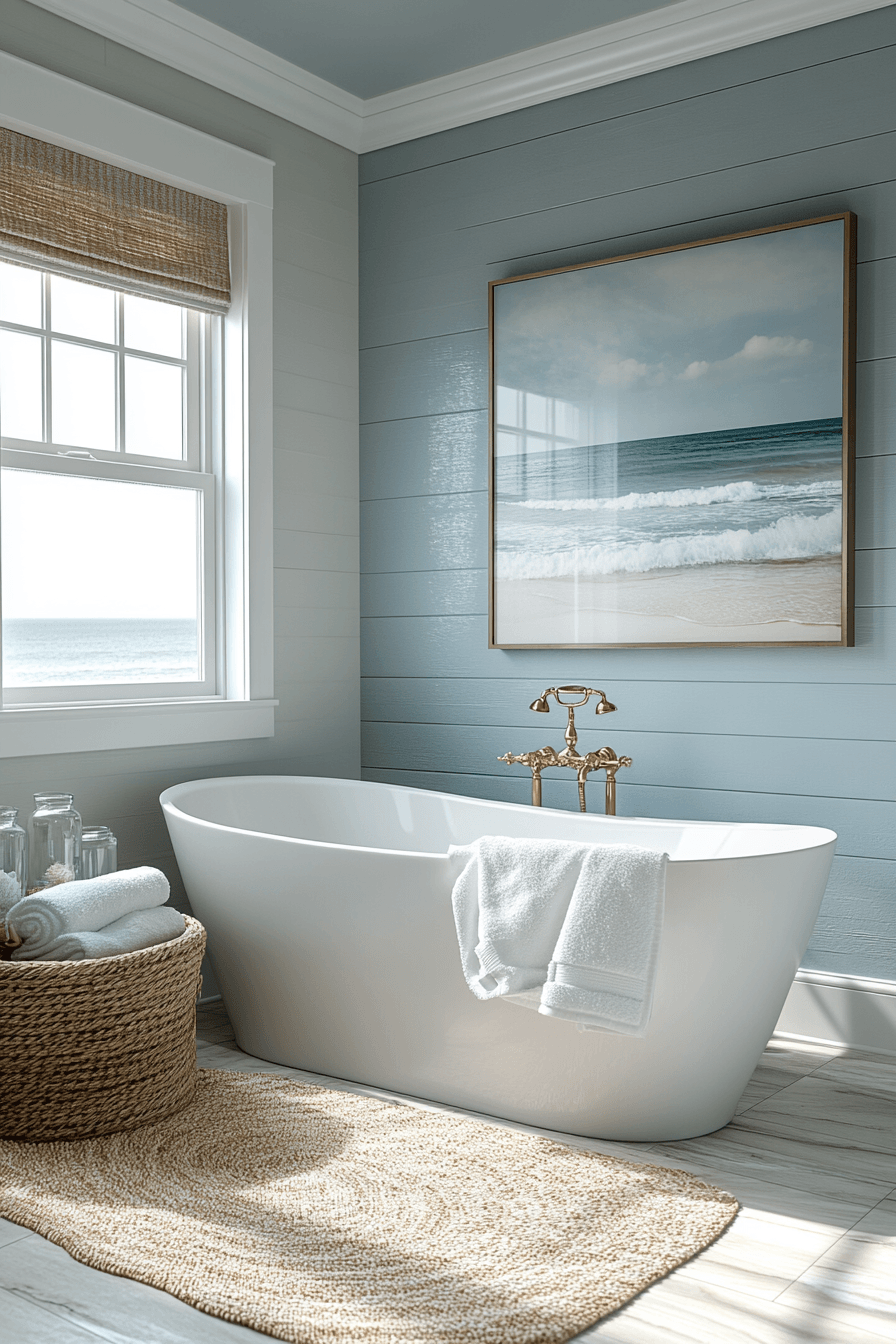 29 Dreamy Beach House Bathroom Ideas That Will Make You Feel Like You're On Vacation Every Day