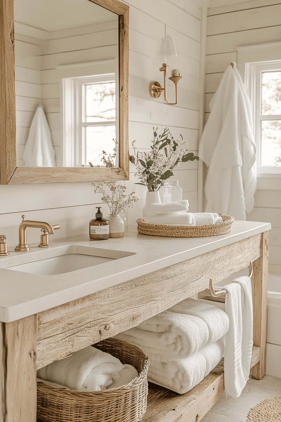29 Dreamy Beach House Bathroom Ideas That Will Make You Feel Like You're On Vacation Every Day