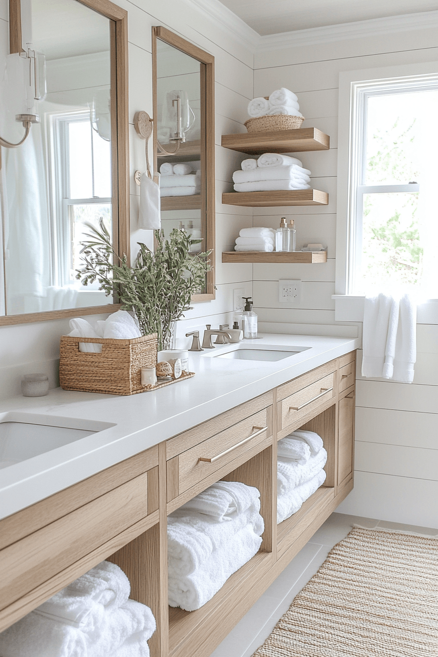 29 Dreamy Beach House Bathroom Ideas That Will Make You Feel Like You're On Vacation Every Day