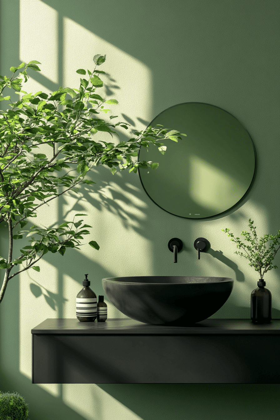 27 Sage Green and Black Bathroom Ideas That Feel Bold, Modern, and Beautifully Refined