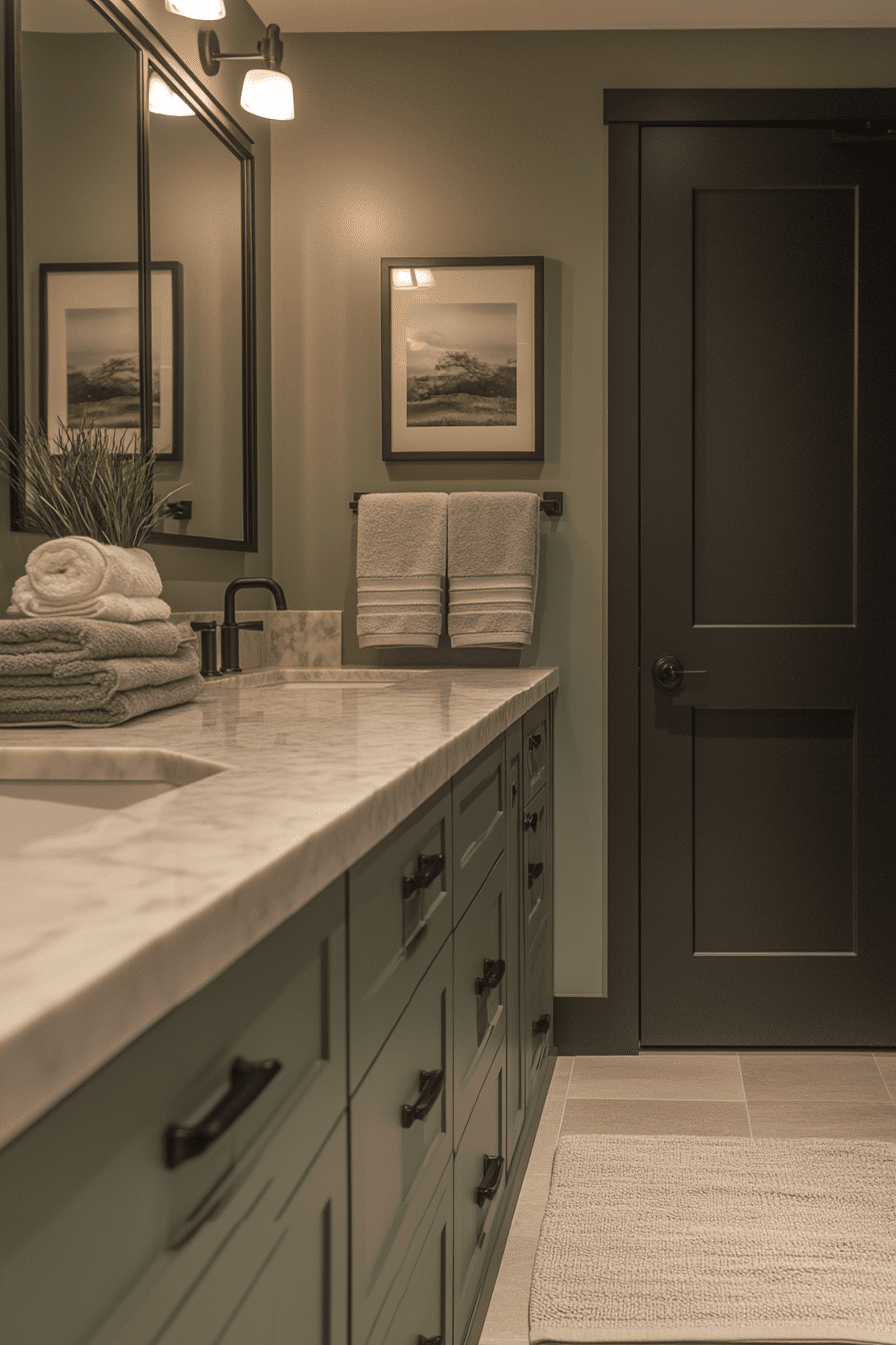 27 Sage Green and Black Bathroom Ideas That Feel Bold, Modern, and Beautifully Refined