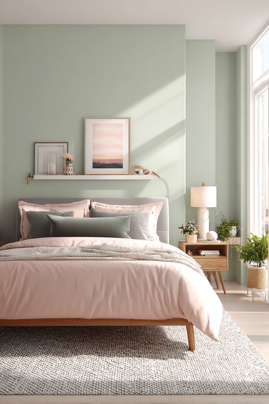 27 Sage Green and Pink Bedroom Ideas That Feel Soft, Pretty, and Wonderfully Cozy