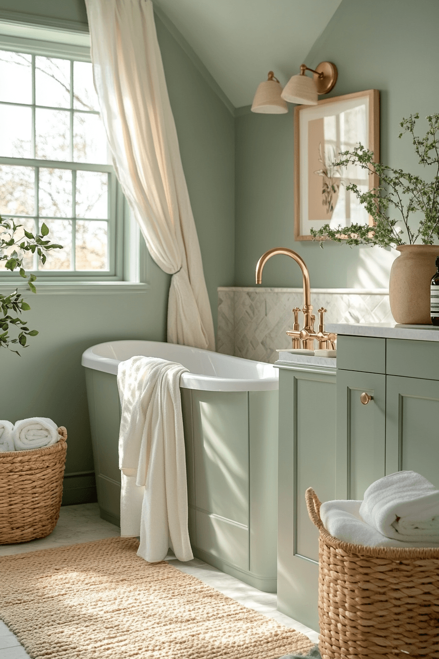 29 Light Sage Green Bathroom Ideas That Feel Fresh, Calm, and Beautiful