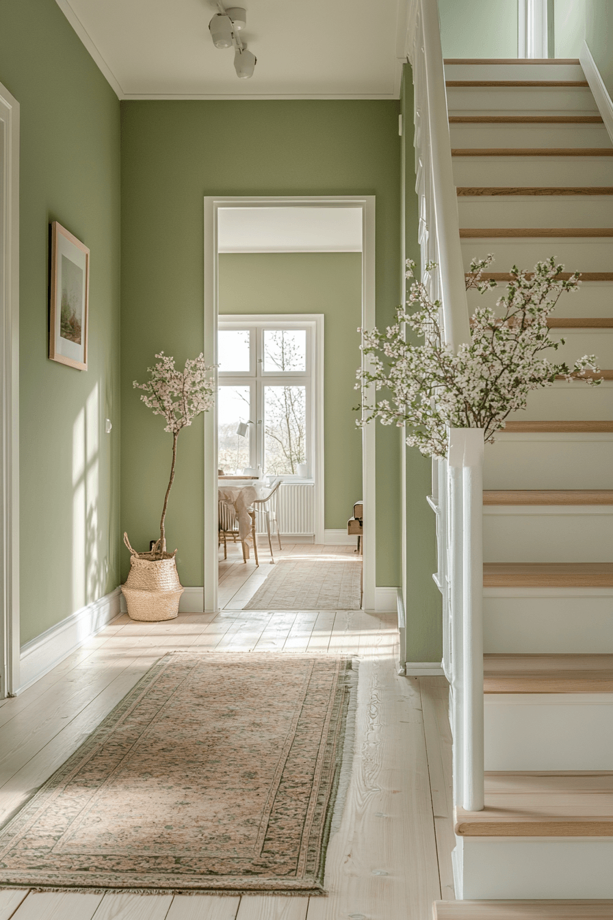27 Sage Green Hallway Ideas That Make Every Corner Feel Softer and More Stylish