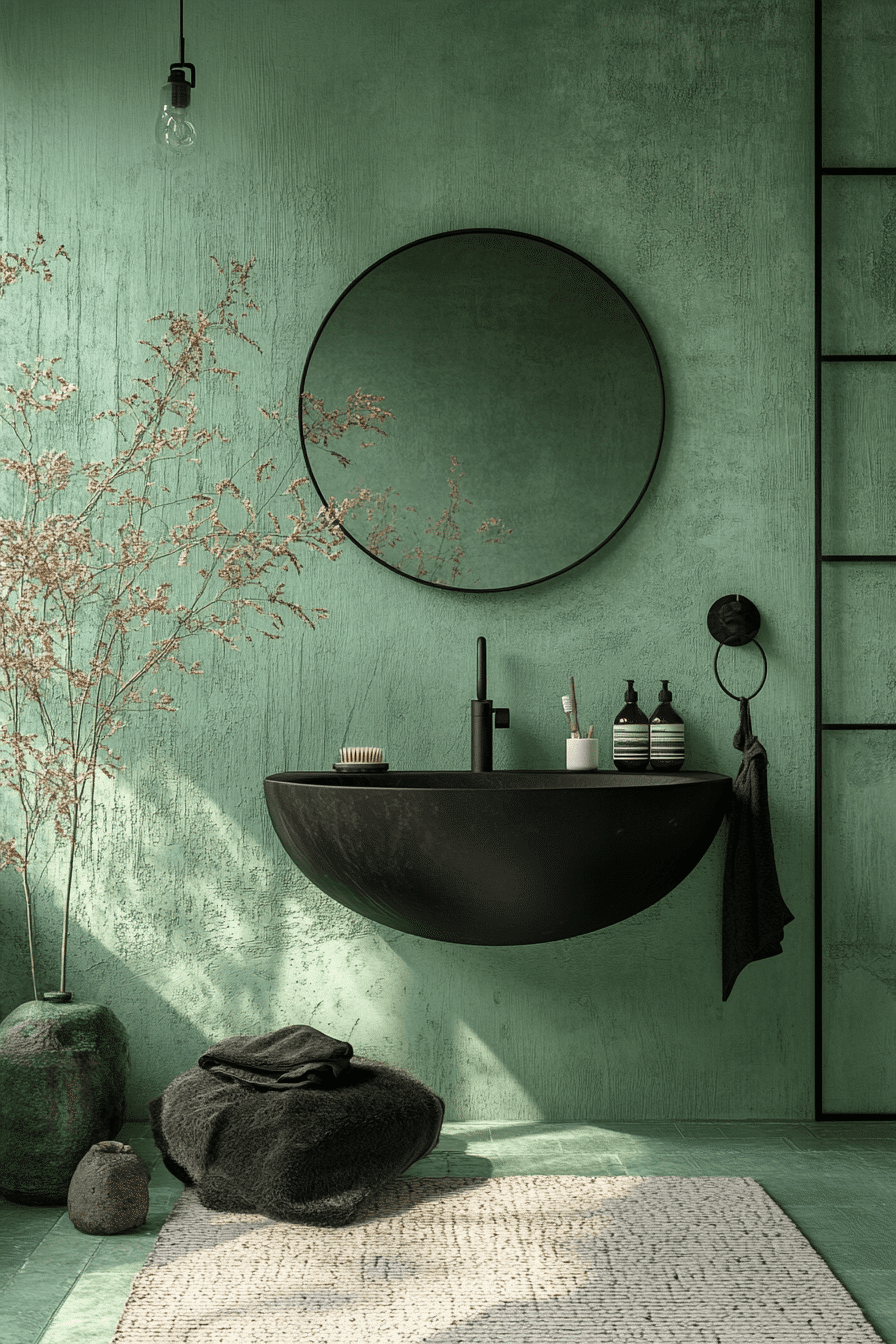 27 Sage Green and Black Bathroom Ideas That Feel Bold, Modern, and Beautifully Refined