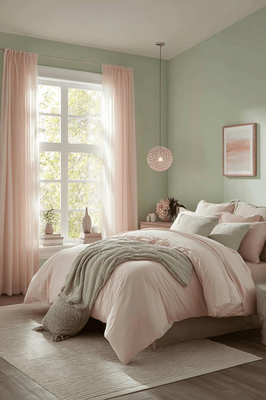 27 Sage Green and Pink Bedroom Ideas That Feel Soft, Pretty, and Wonderfully Cozy