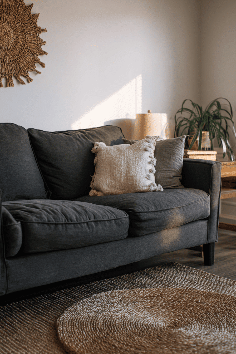 29 Dark Grey Sofa Living Room Ideas That Look Chic, Cozy, and Elevated