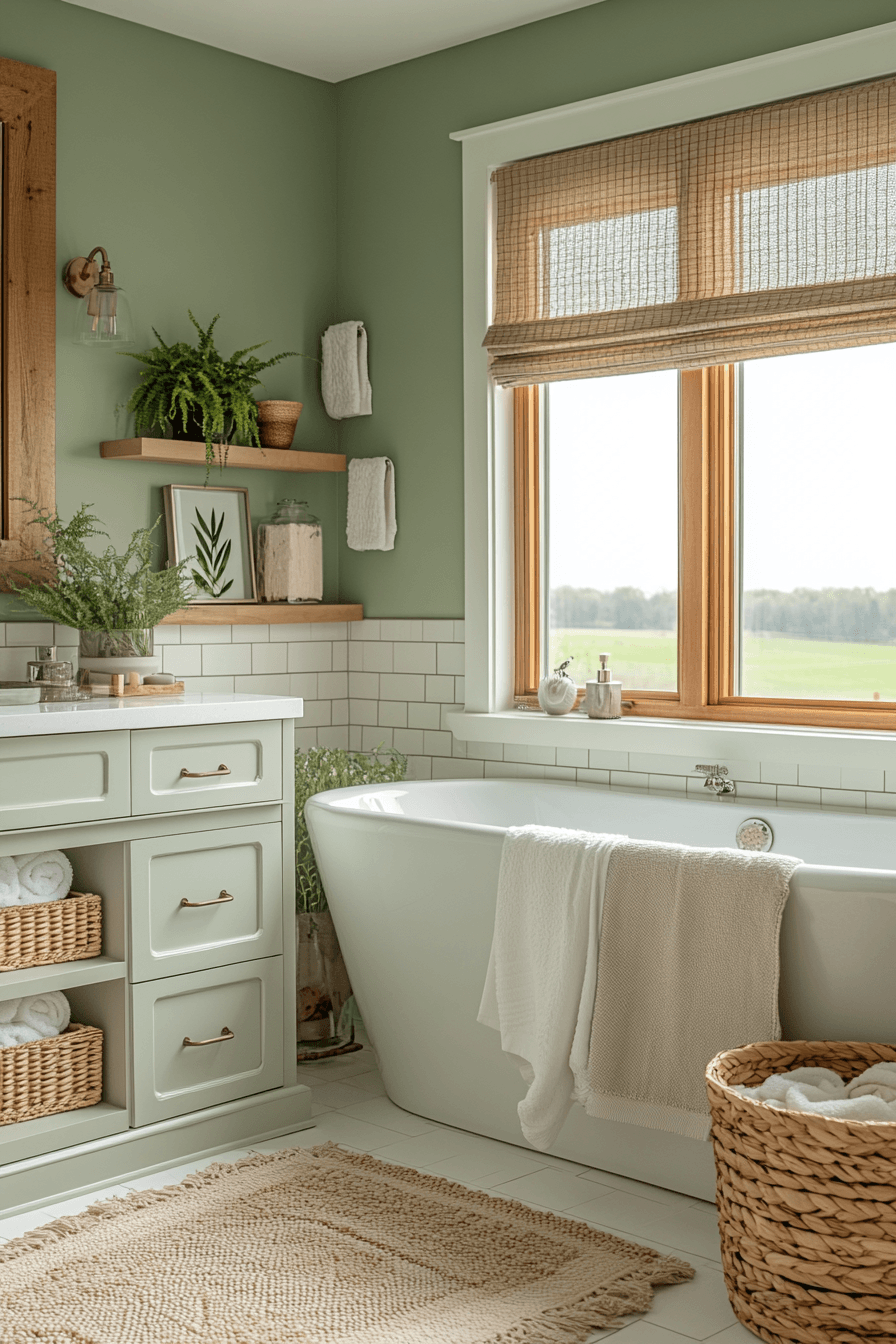 27 Sage Green Bathroom Decor Ideas That Feel Calm, Pretty, and Spa-Like