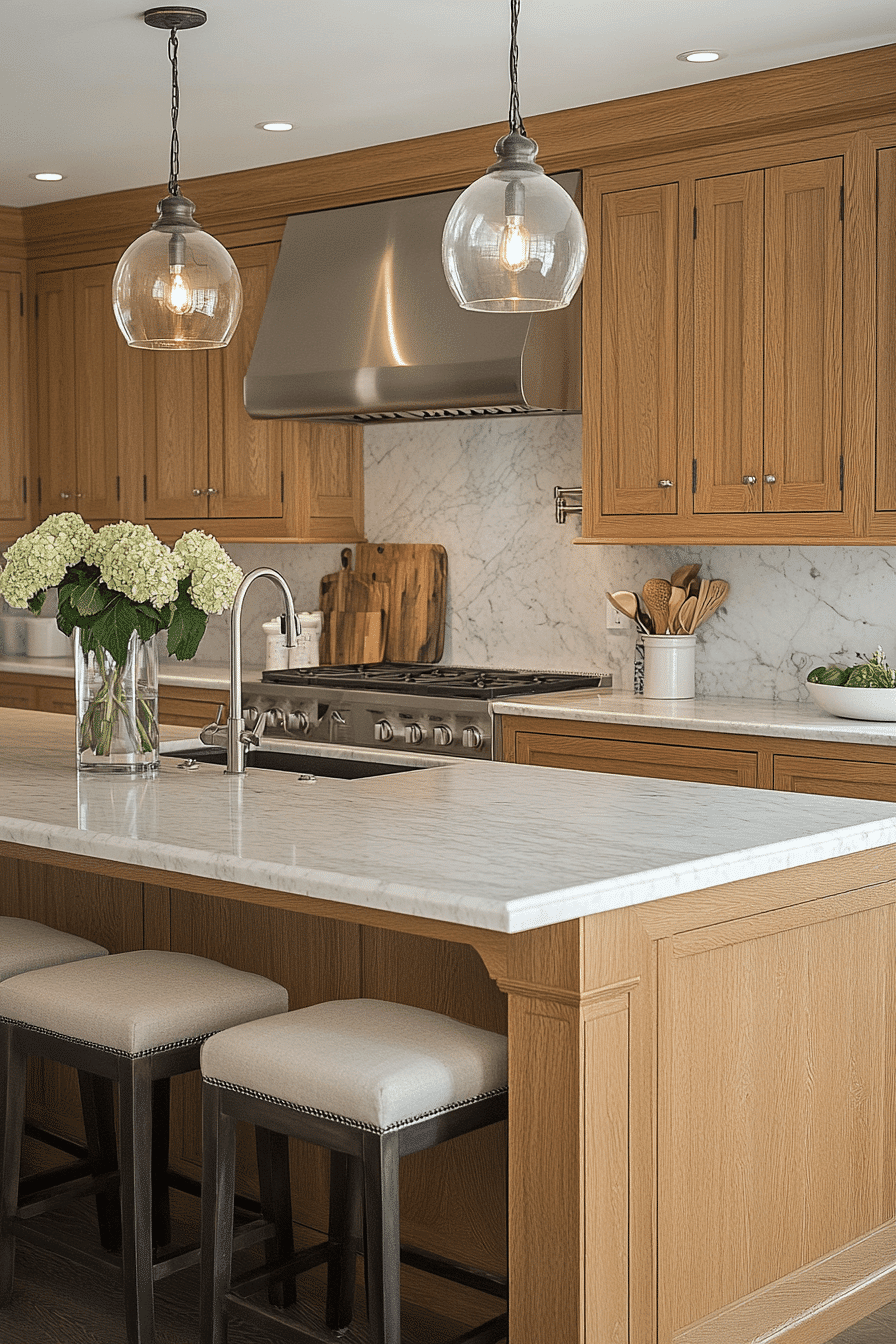 29 Honey Oak Kitchen Cabinets Ideas That Make This Classic Look Feel Fresh Again