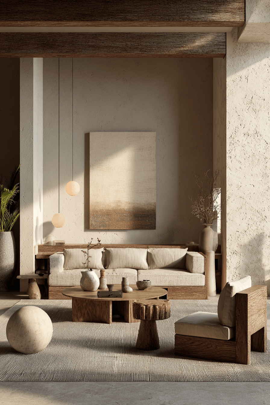 27 Wabi Sabi Japandi Living Room Ideas That Feel Calm, Natural, and Timeless