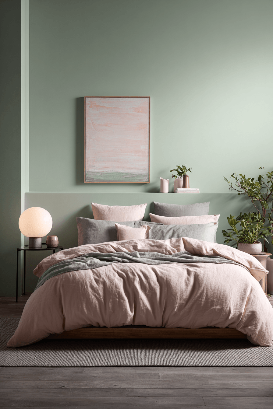 27 Sage Green and Pink Bedroom Ideas That Feel Soft, Pretty, and Wonderfully Cozy