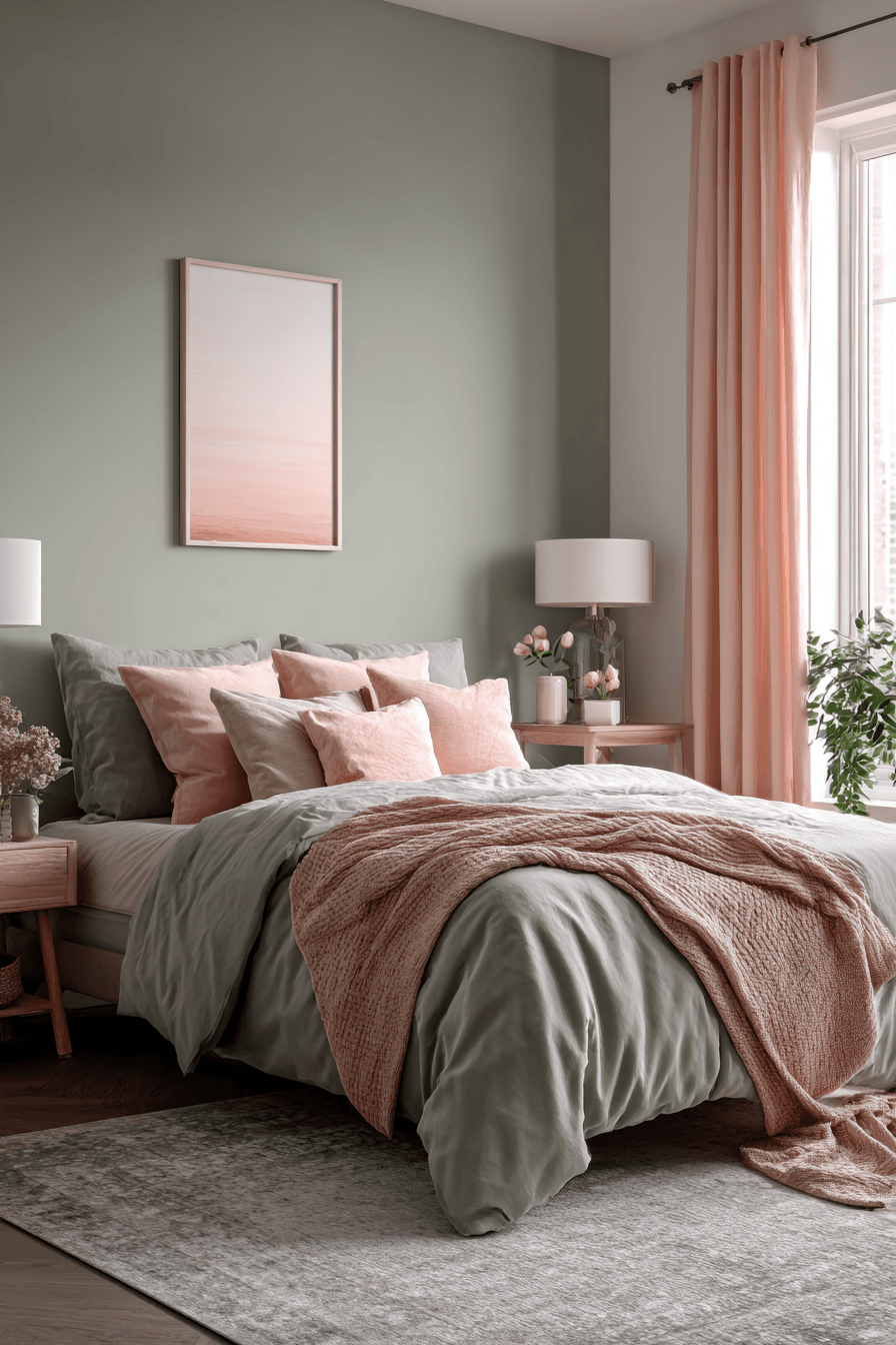 27 Sage Green and Pink Bedroom Ideas That Feel Soft, Pretty, and Wonderfully Cozy