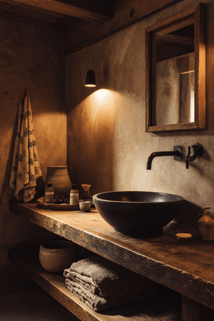 27 Wabi Sabi Bathroom Ideas That Feel Serene, Natural, and Timelessly Beautiful