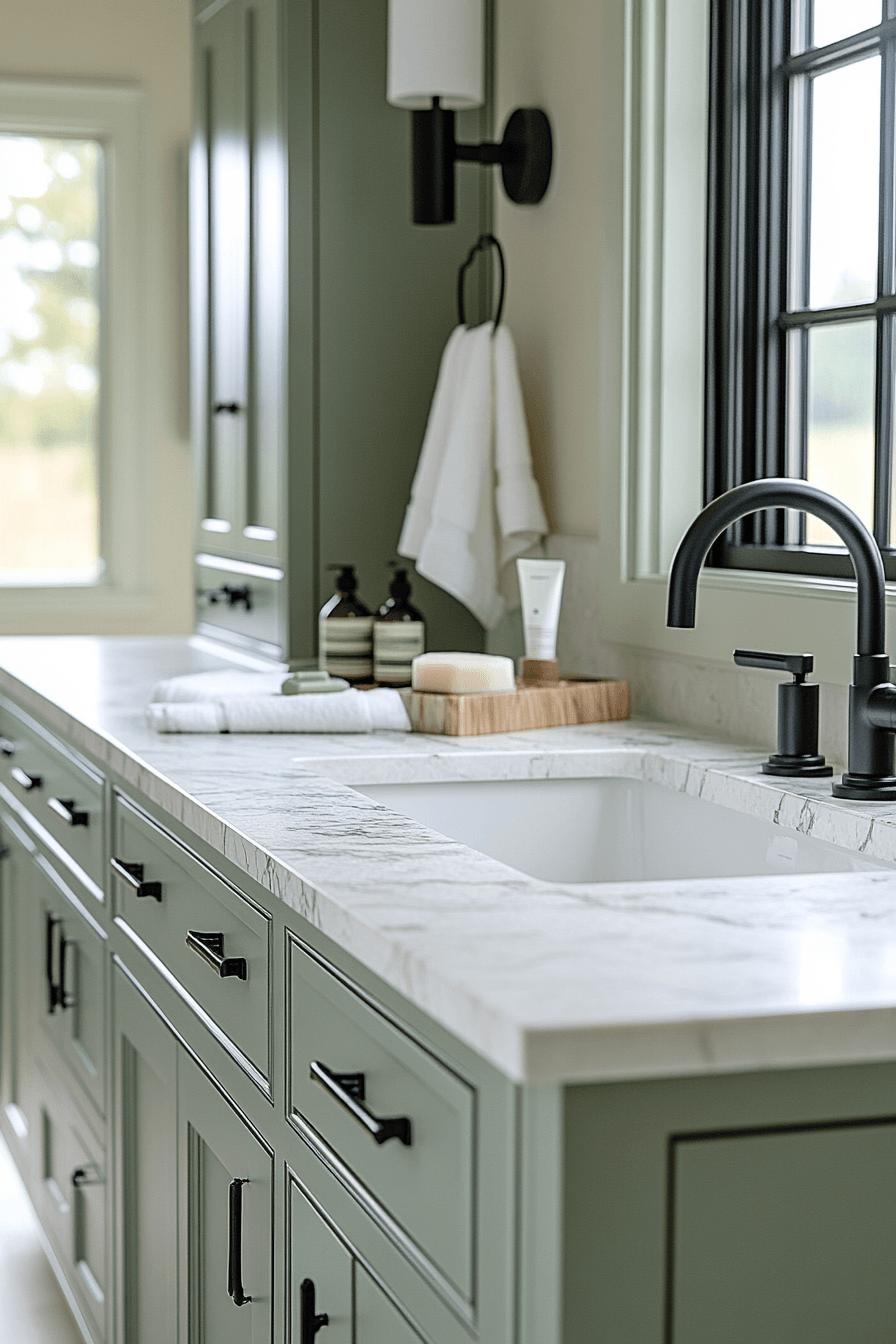 27 Sage Green and Black Bathroom Ideas That Feel Bold, Modern, and Beautifully Refined