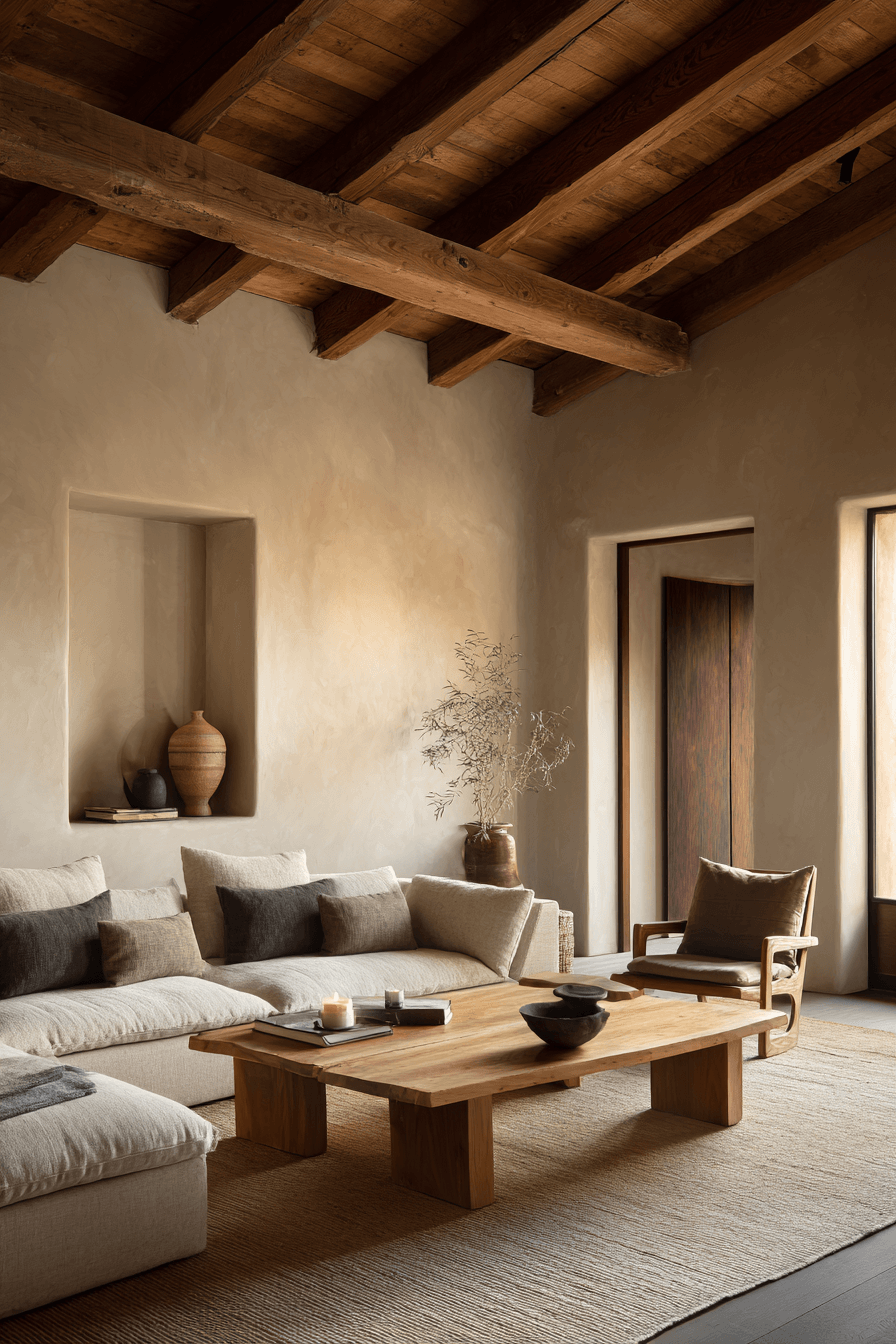 27 Wabi Sabi Japandi Living Room Ideas That Feel Calm, Natural, and Timeless