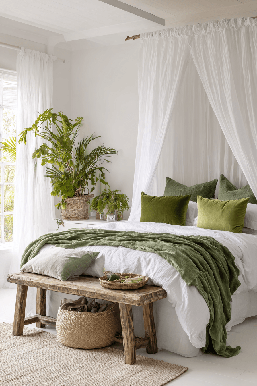 27 White and Sage Green Bedroom Ideas That Feel Airy, Calm, and Beautifully Serene