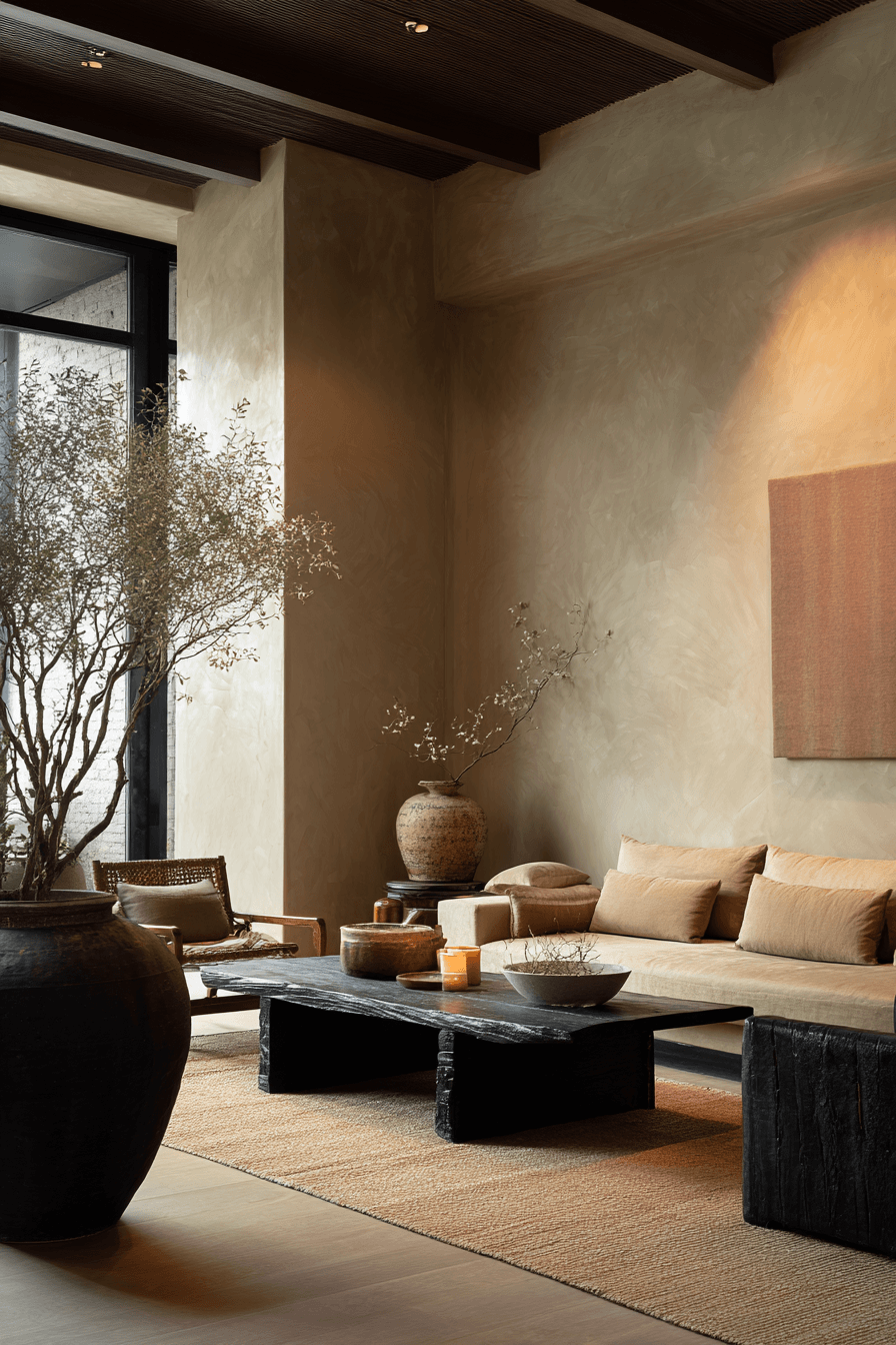 27 Wabi Sabi Japandi Living Room Ideas That Feel Calm, Natural, and Timeless