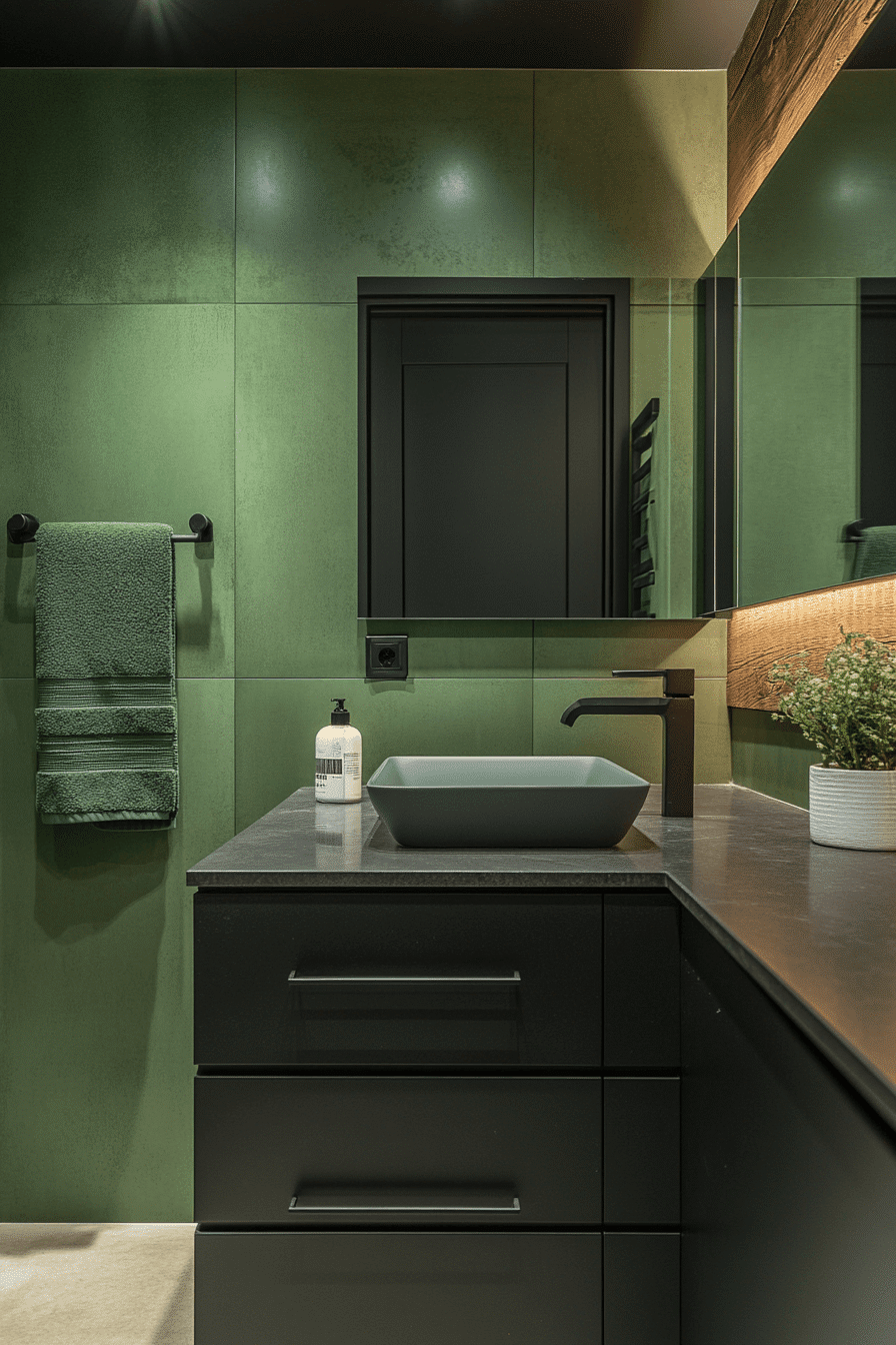 27 Sage Green and Black Bathroom Ideas That Feel Bold, Modern, and Beautifully Refined