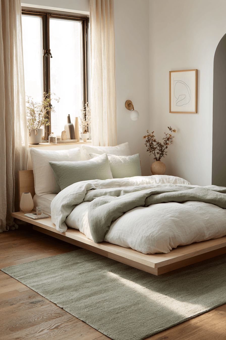 27 White and Sage Green Bedroom Ideas That Feel Airy, Calm, and Beautifully Serene