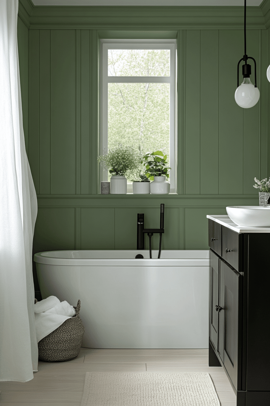 27 Sage Green and Black Bathroom Ideas That Feel Bold, Modern, and Beautifully Refined