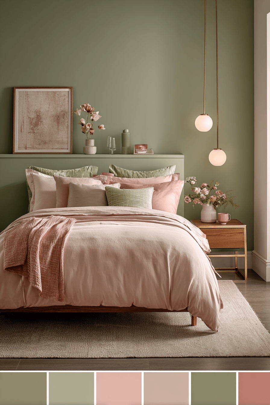 27 Sage Green and Pink Bedroom Ideas That Feel Soft, Pretty, and Wonderfully Cozy