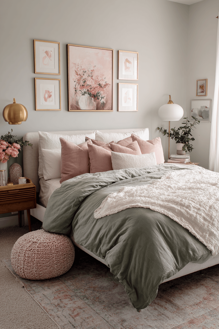 27 Sage Green and Pink Bedroom Ideas That Feel Soft, Pretty, and Wonderfully Cozy