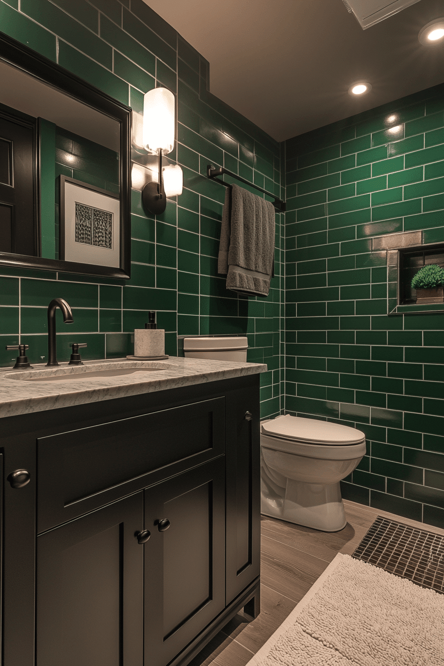 27 Sage Green and Black Bathroom Ideas That Feel Bold, Modern, and Beautifully Refined