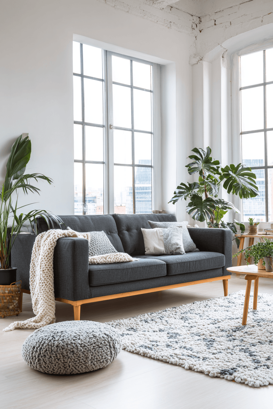 29 Dark Grey Sofa Living Room Ideas That Look Chic, Cozy, and Elevated