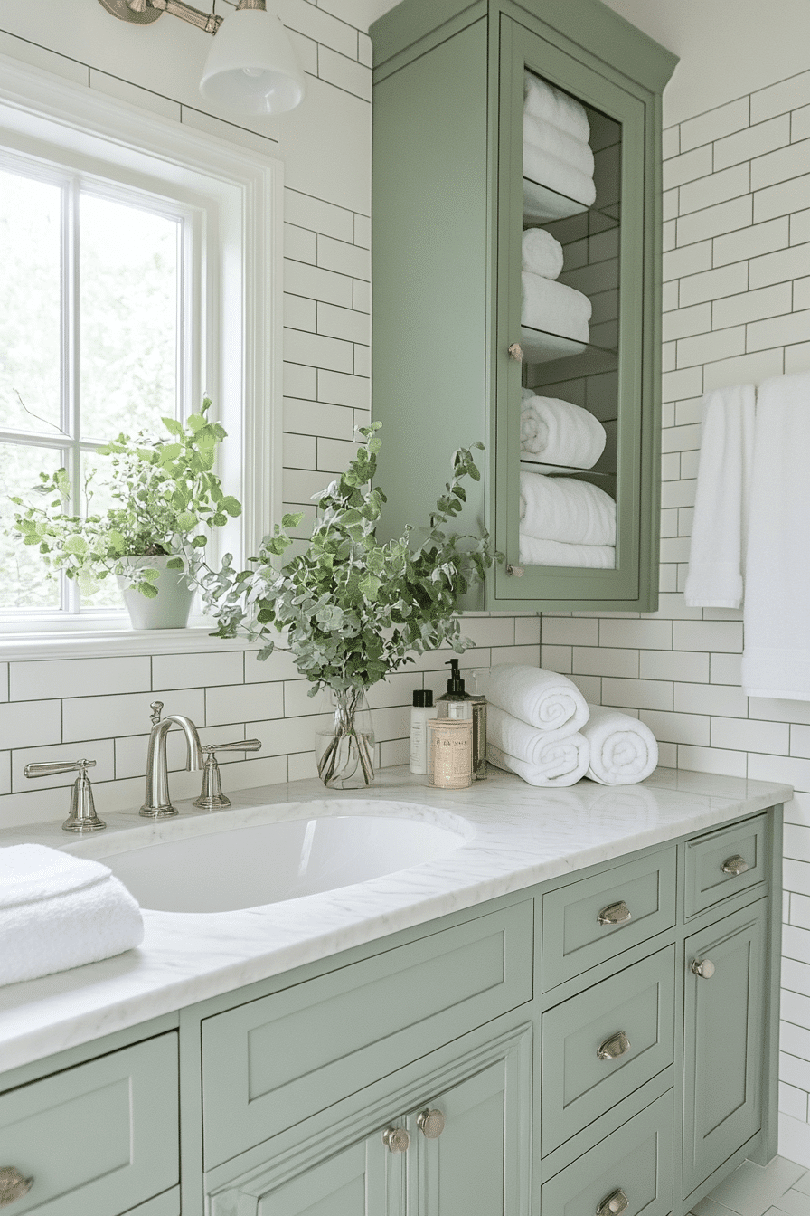 27 Sage Green and White Bathroom Ideas That Feel Fresh, Calm, and Beautifully Timeless