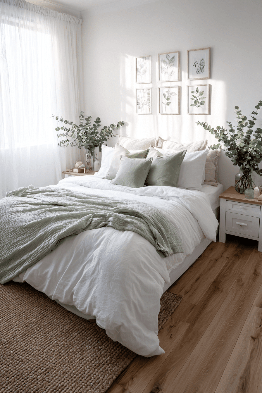 27 White and Sage Green Bedroom Ideas That Feel Airy, Calm, and Beautifully Serene