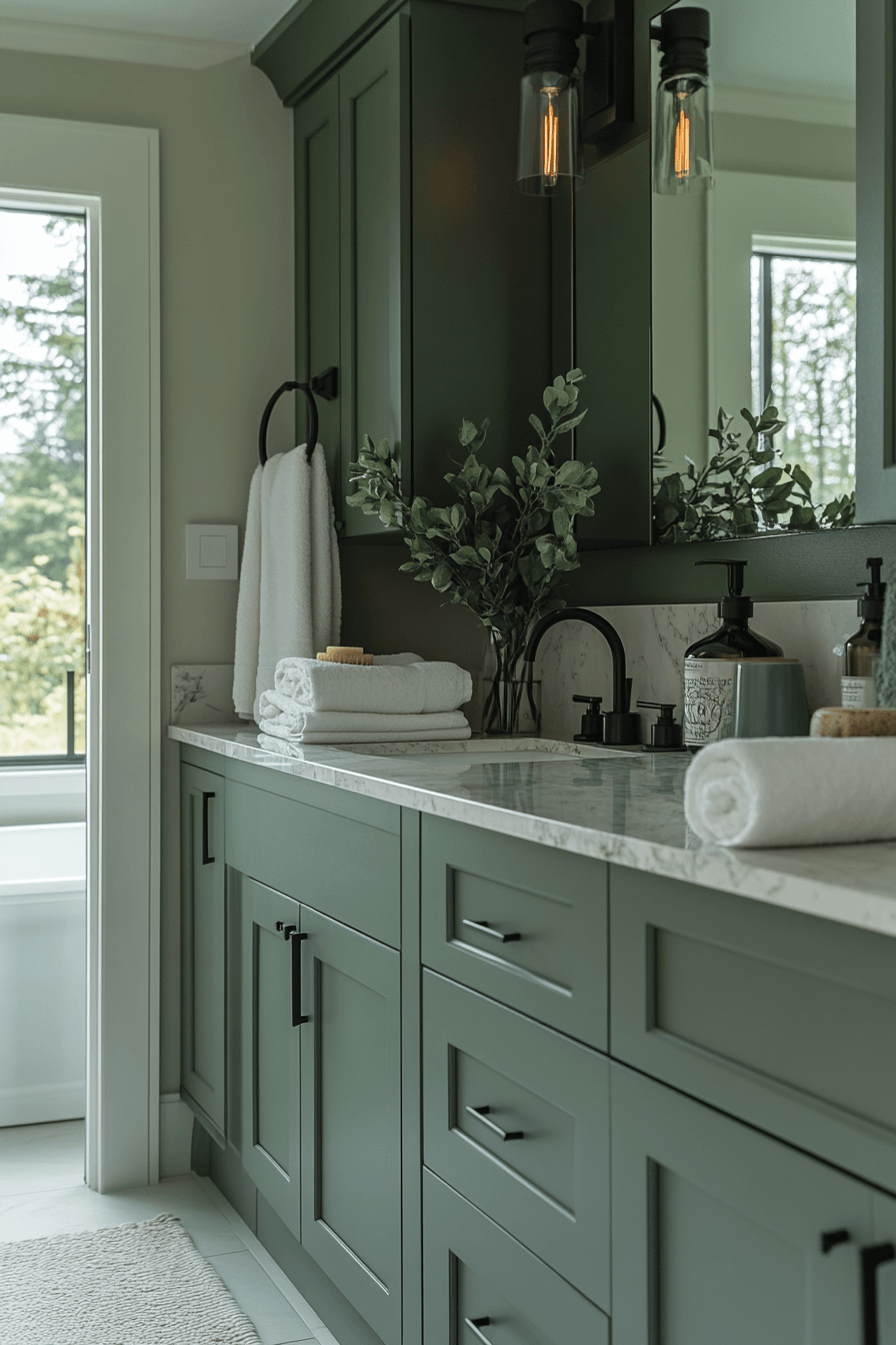 27 Sage Green and Black Bathroom Ideas That Feel Bold, Modern, and Beautifully Refined