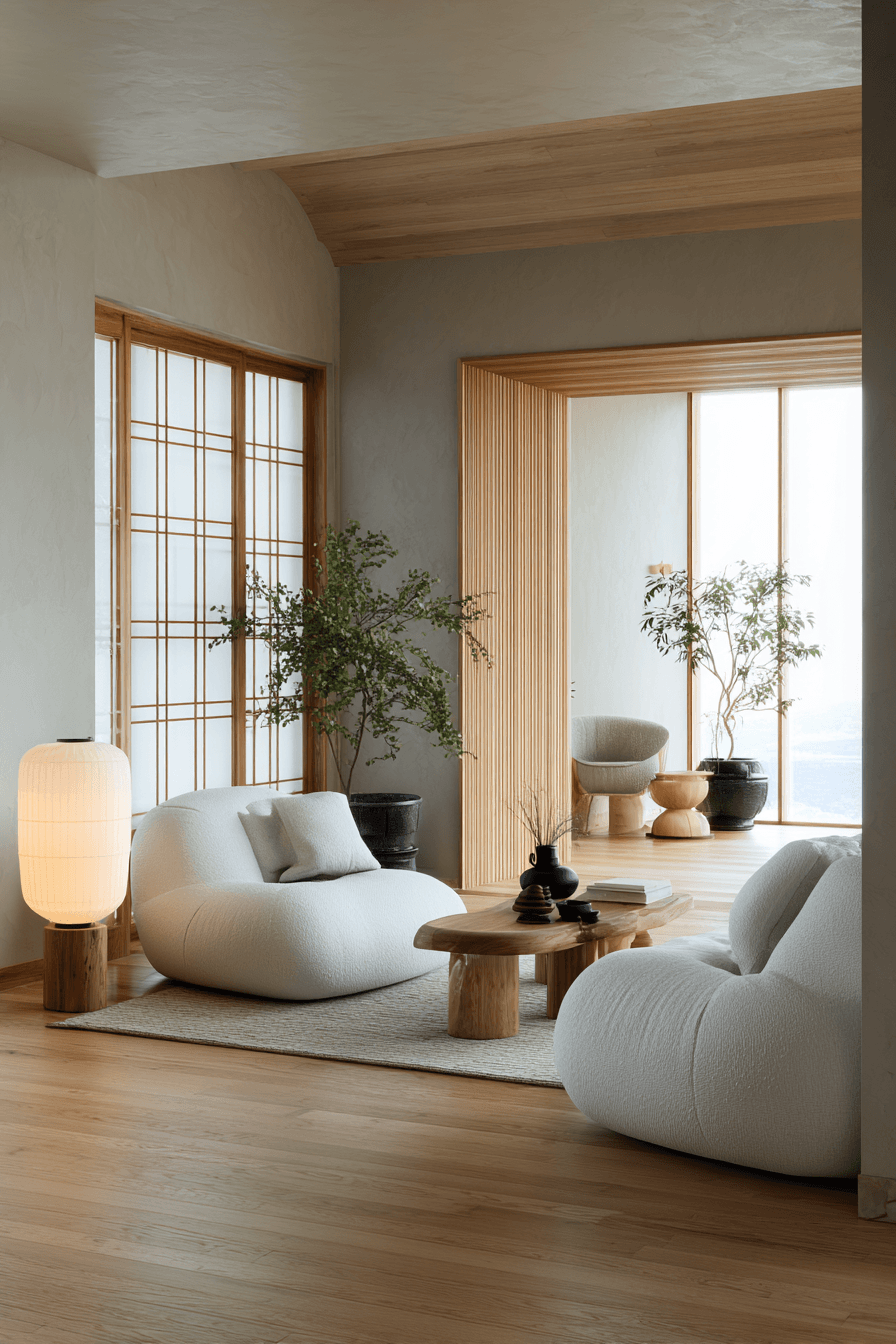 27 Wabi Sabi Japandi Living Room Ideas That Feel Calm, Natural, and Timeless