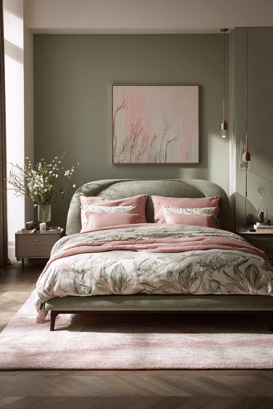 27 Sage Green and Pink Bedroom Ideas That Feel Soft, Pretty, and Wonderfully Cozy