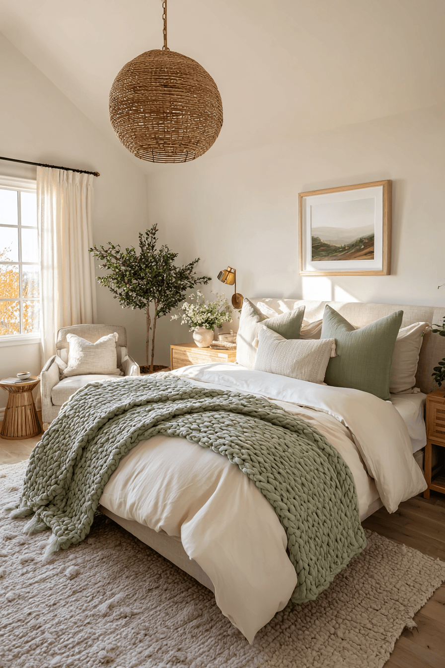 27 White and Sage Green Bedroom Ideas That Feel Airy, Calm, and Beautifully Serene