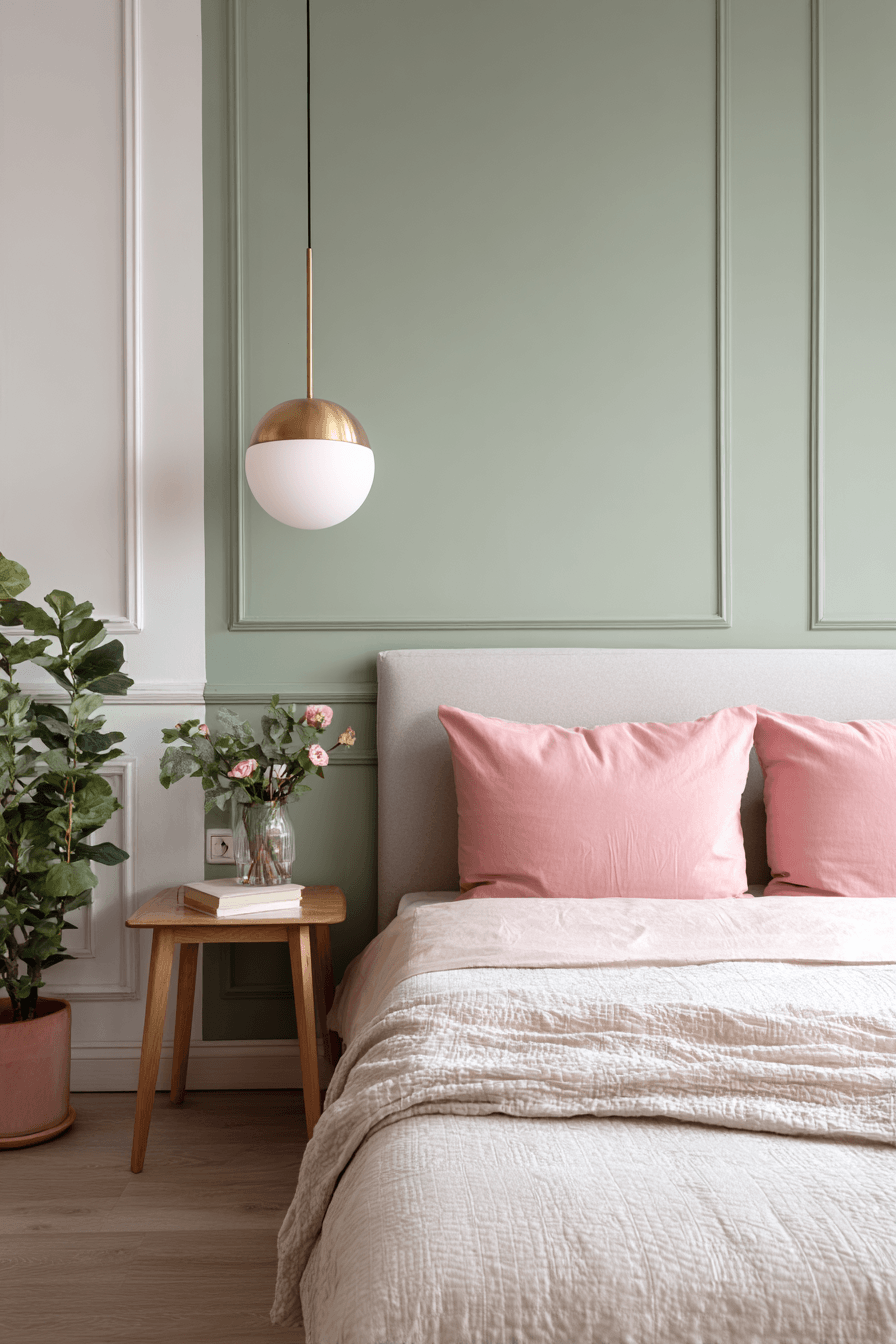 27 Sage Green and Pink Bedroom Ideas That Feel Soft, Pretty, and Wonderfully Cozy