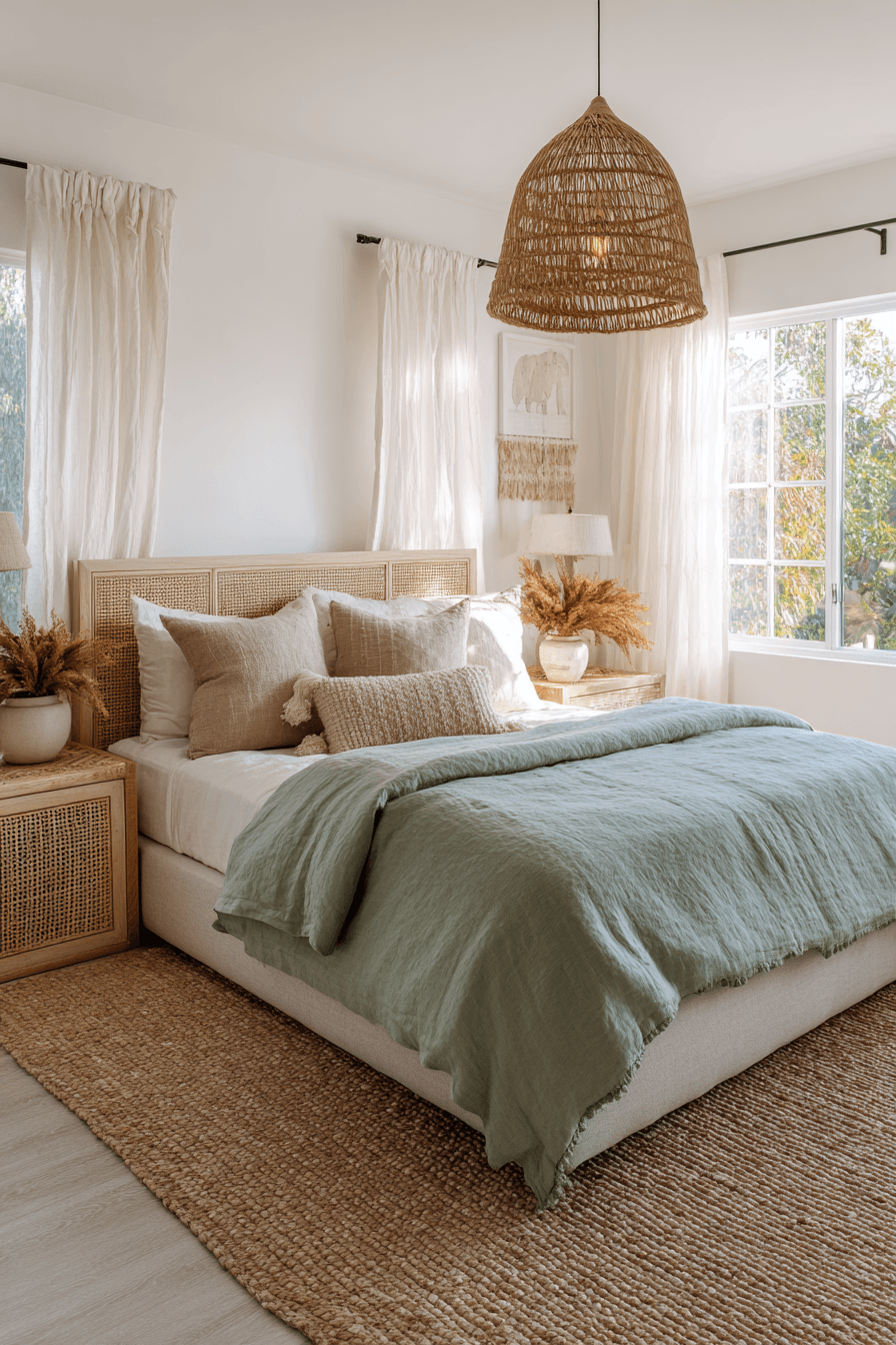 27 White and Sage Green Bedroom Ideas That Feel Airy, Calm, and Beautifully Serene