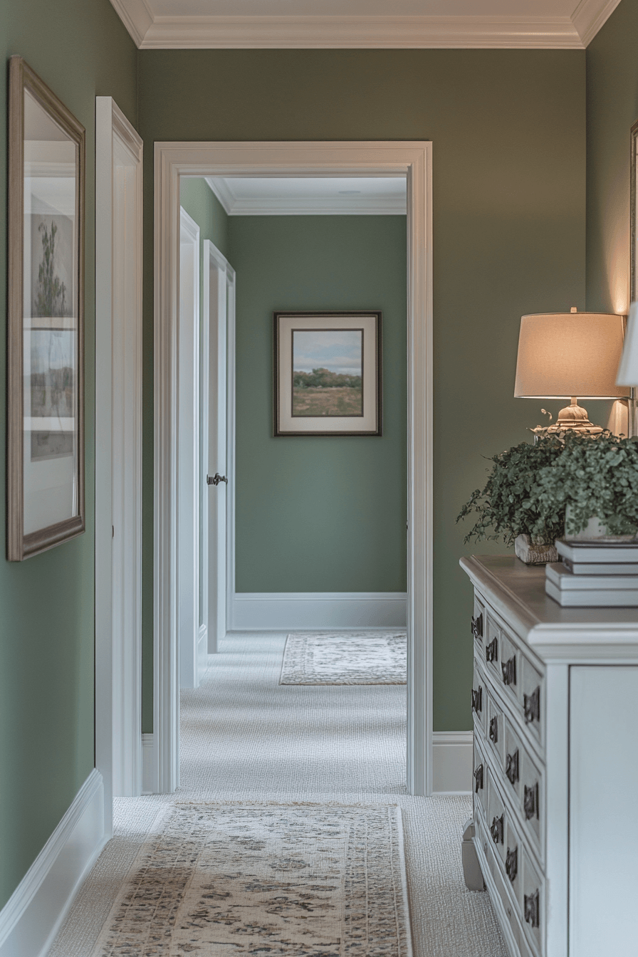 27 Sage Green Hallway Ideas That Make Every Corner Feel Softer and More Stylish