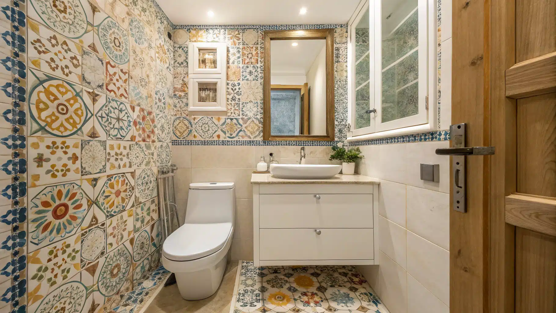 27 Small Bathroom Tile Ideas That Make Compact Spaces Look Way More ...
